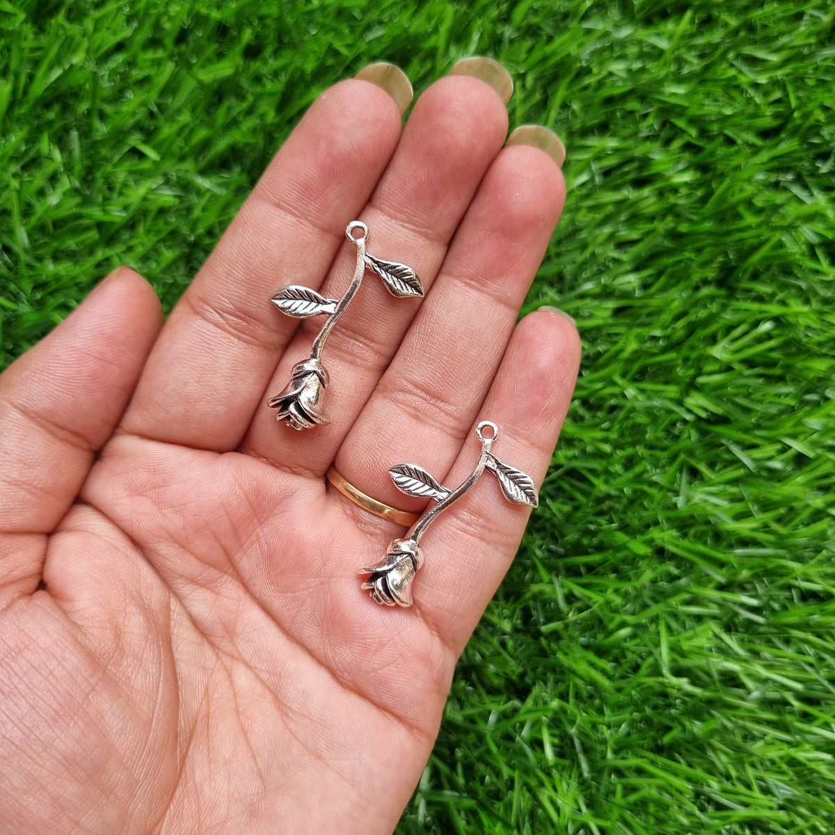 Metal Charms - Rose