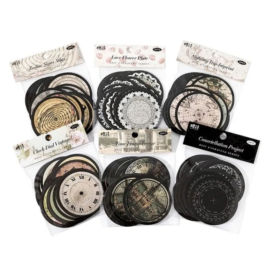 Vintage Watch Dial, Lace, Constellation Sticker