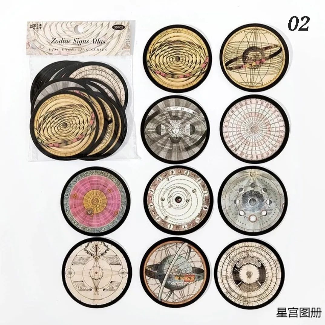Vintage Watch Dial, Lace, Constellation Sticker