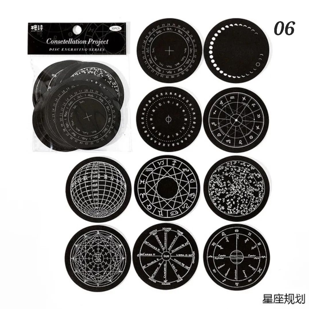 Vintage Watch Dial, Lace, Constellation Sticker