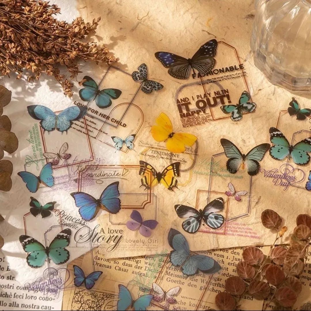 Butterfly Forest Series PET stickers