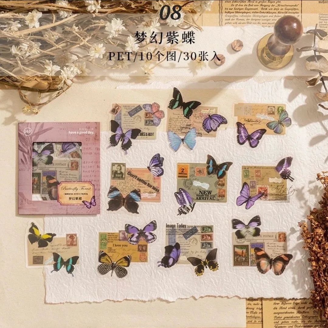 Butterfly Forest Series PET stickers