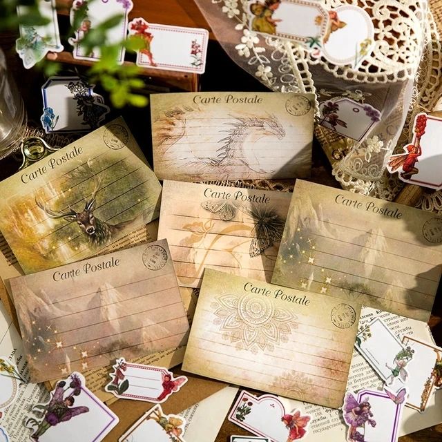 Carte Postale Series Stickers (30 sheets) size - 60*60mm