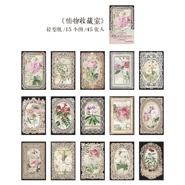 White Mist Lace Series (45 sheets) | Size - 70-110mm