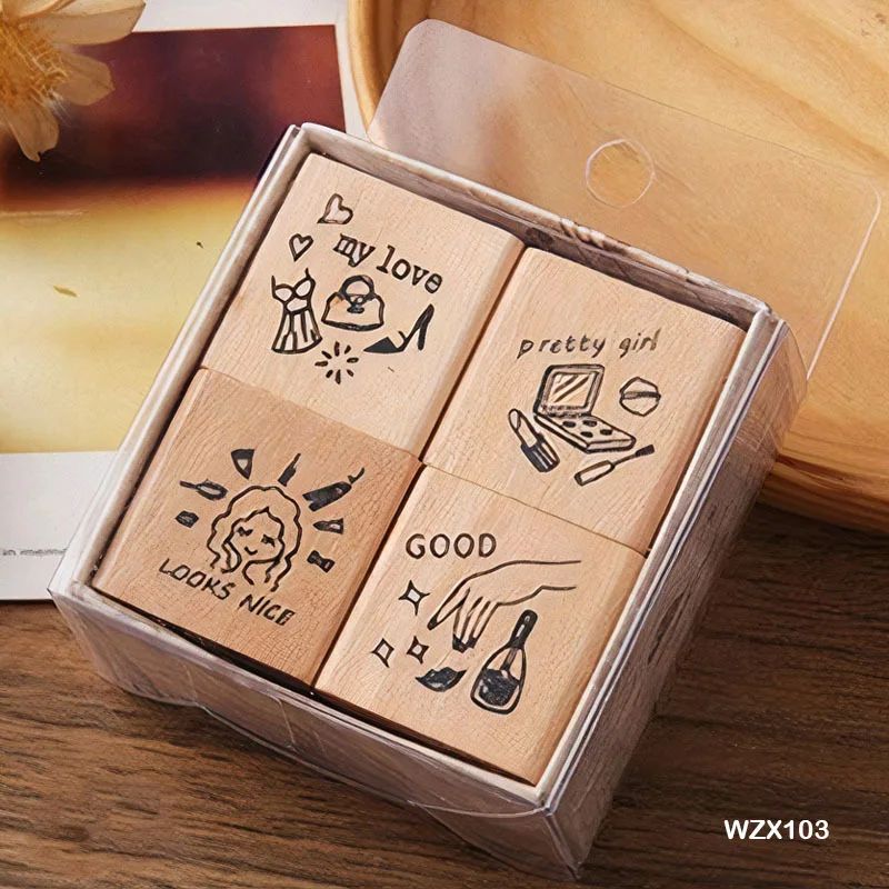 Wooden Stamps (set of 4)