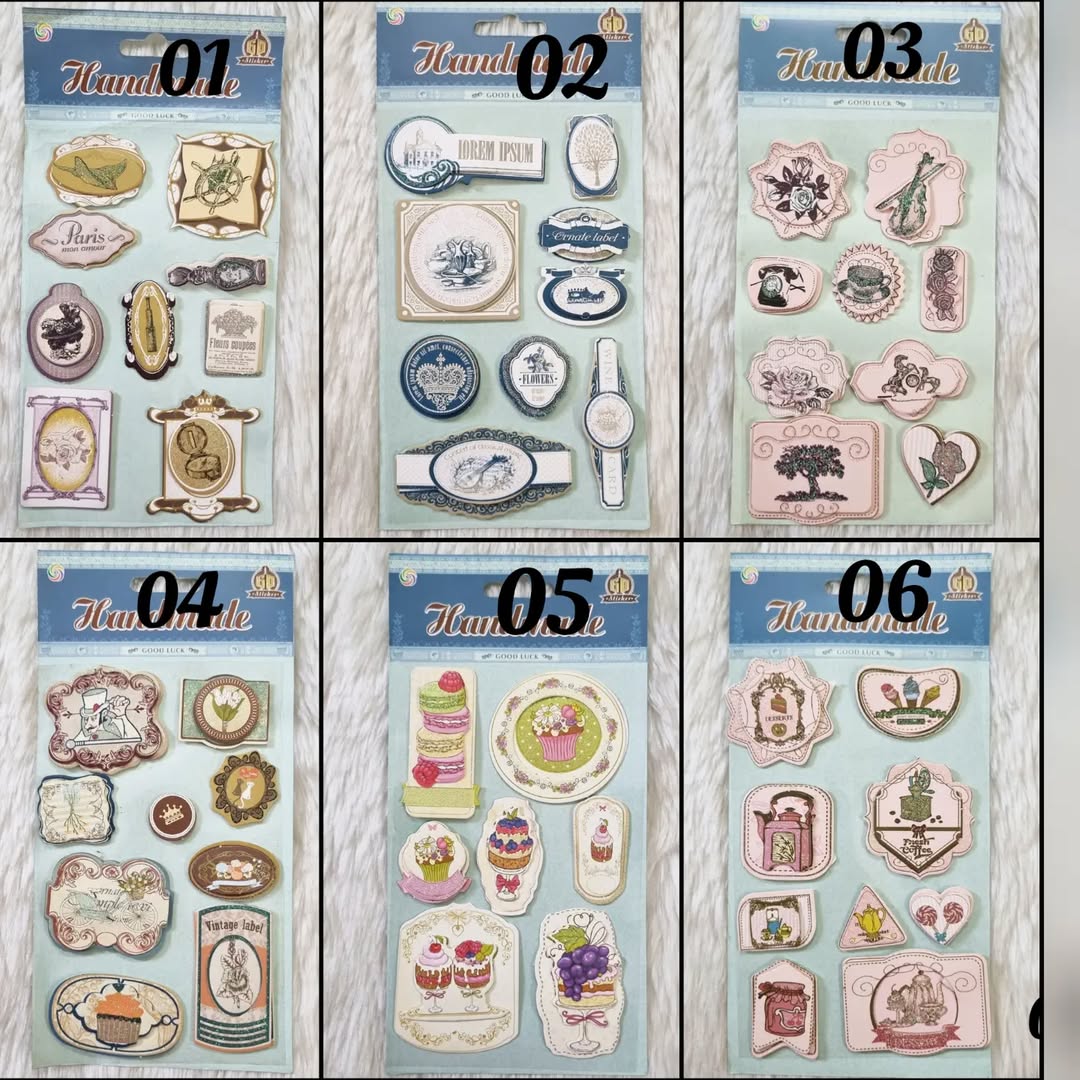 3D Vintage Stickers