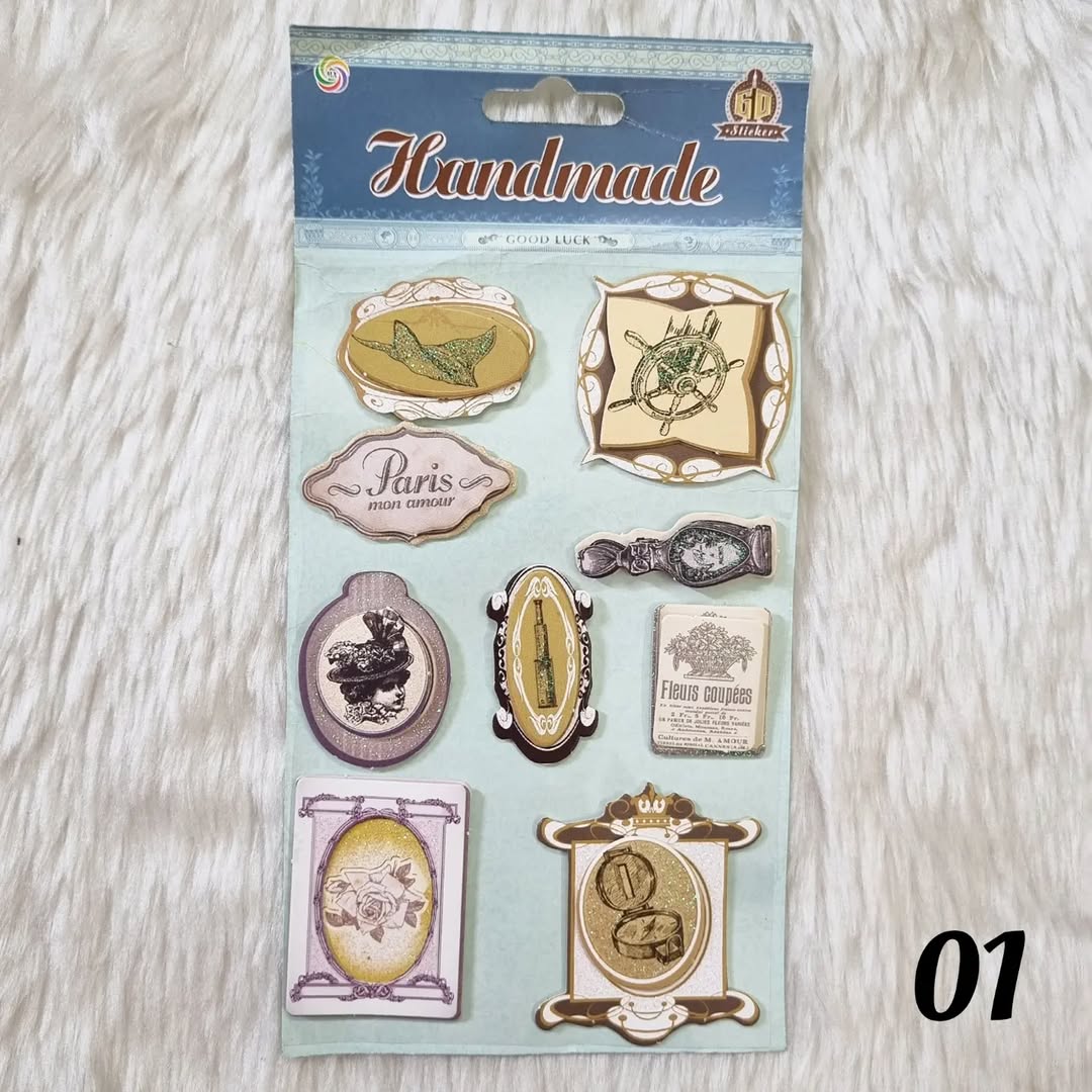3D Vintage Stickers