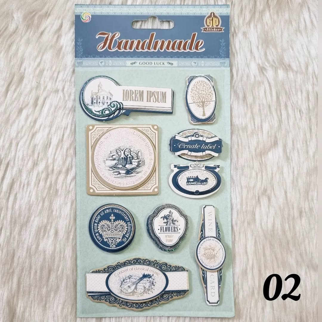 3D Vintage Stickers