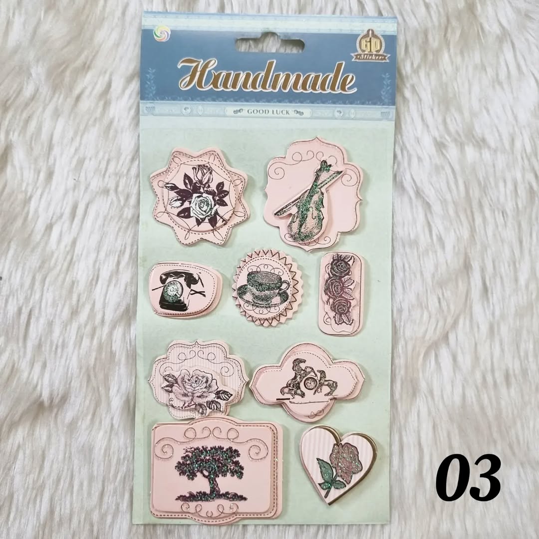 3D Vintage Stickers