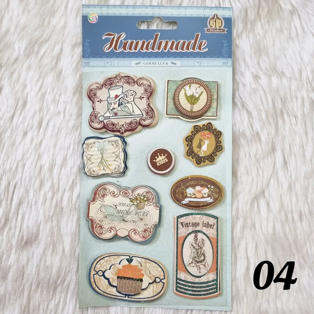 3D Vintage Stickers