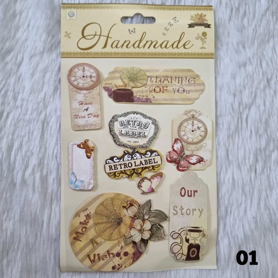 3D Vintage Stickers