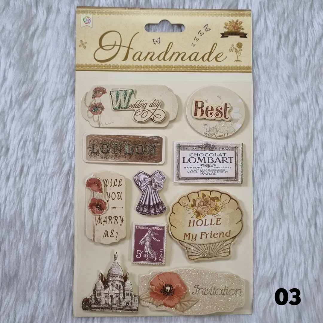 3D Vintage Stickers