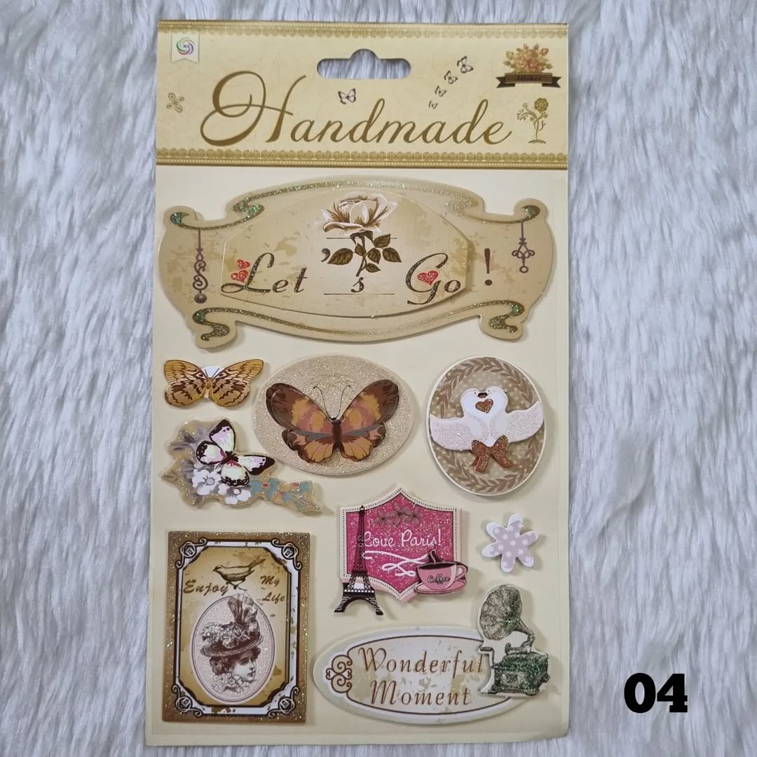3D Vintage Stickers