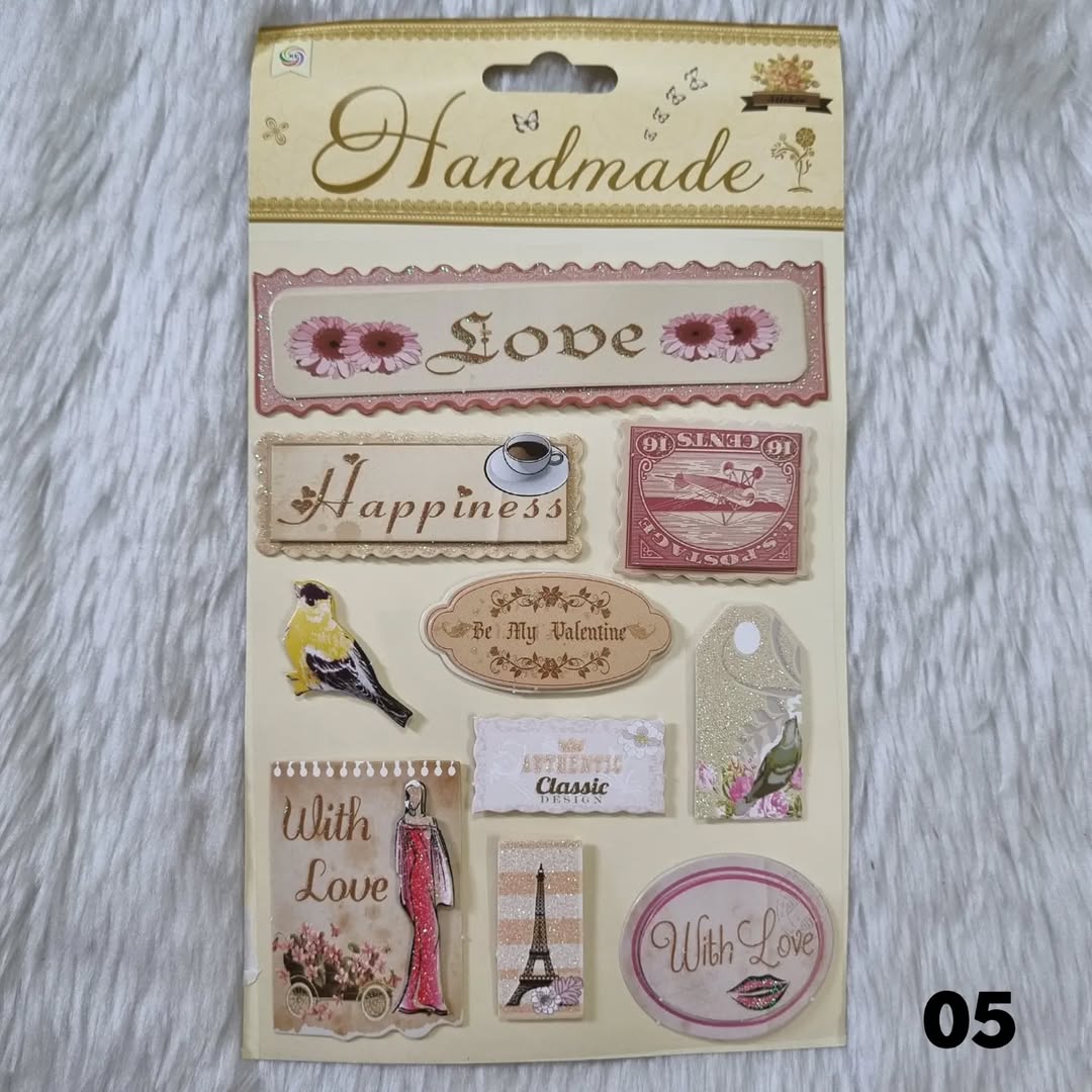 3D Vintage Stickers