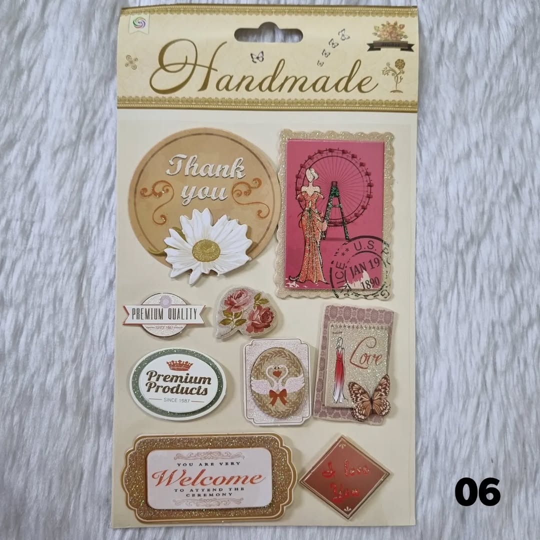 3D Vintage Stickers