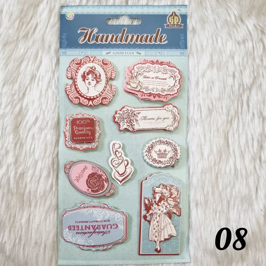 3D Vintage Stickers