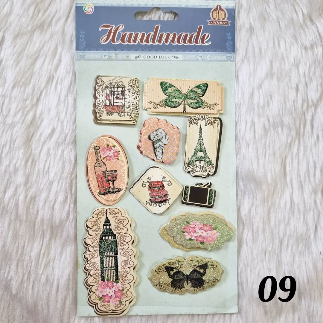 3D Vintage Stickers