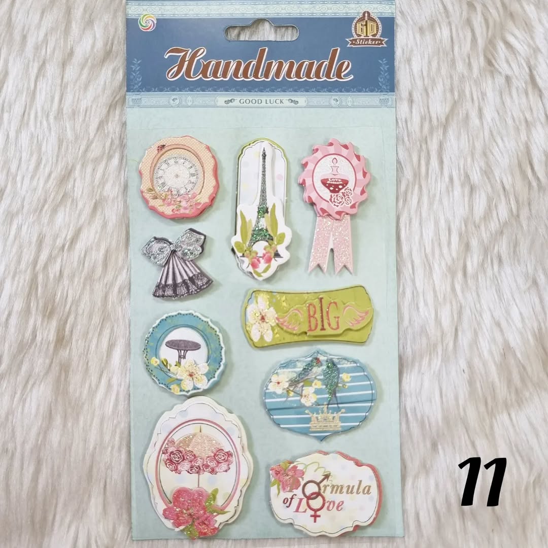 3D Vintage Stickers