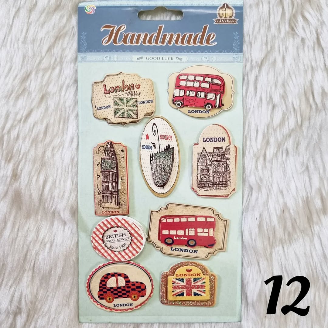 3D Vintage Stickers