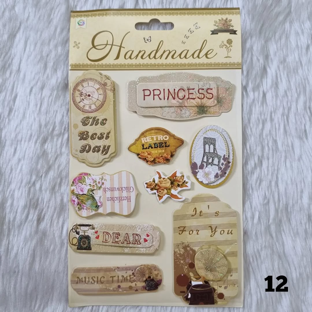 3D Vintage Stickers
