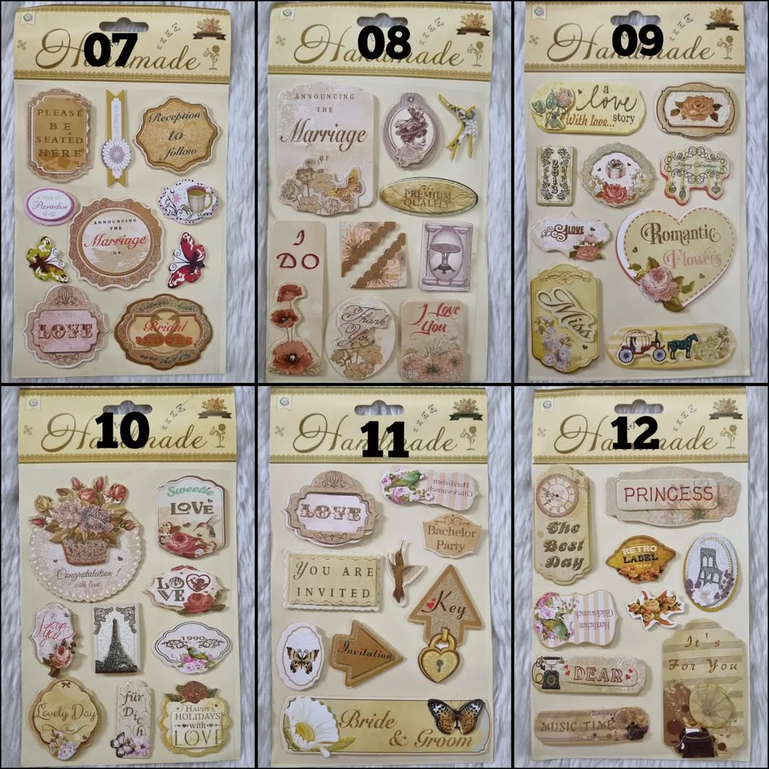 3D Vintage Stickers