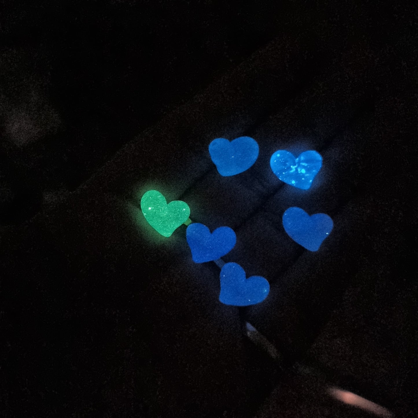 Acrylic Luminous Heart Beads