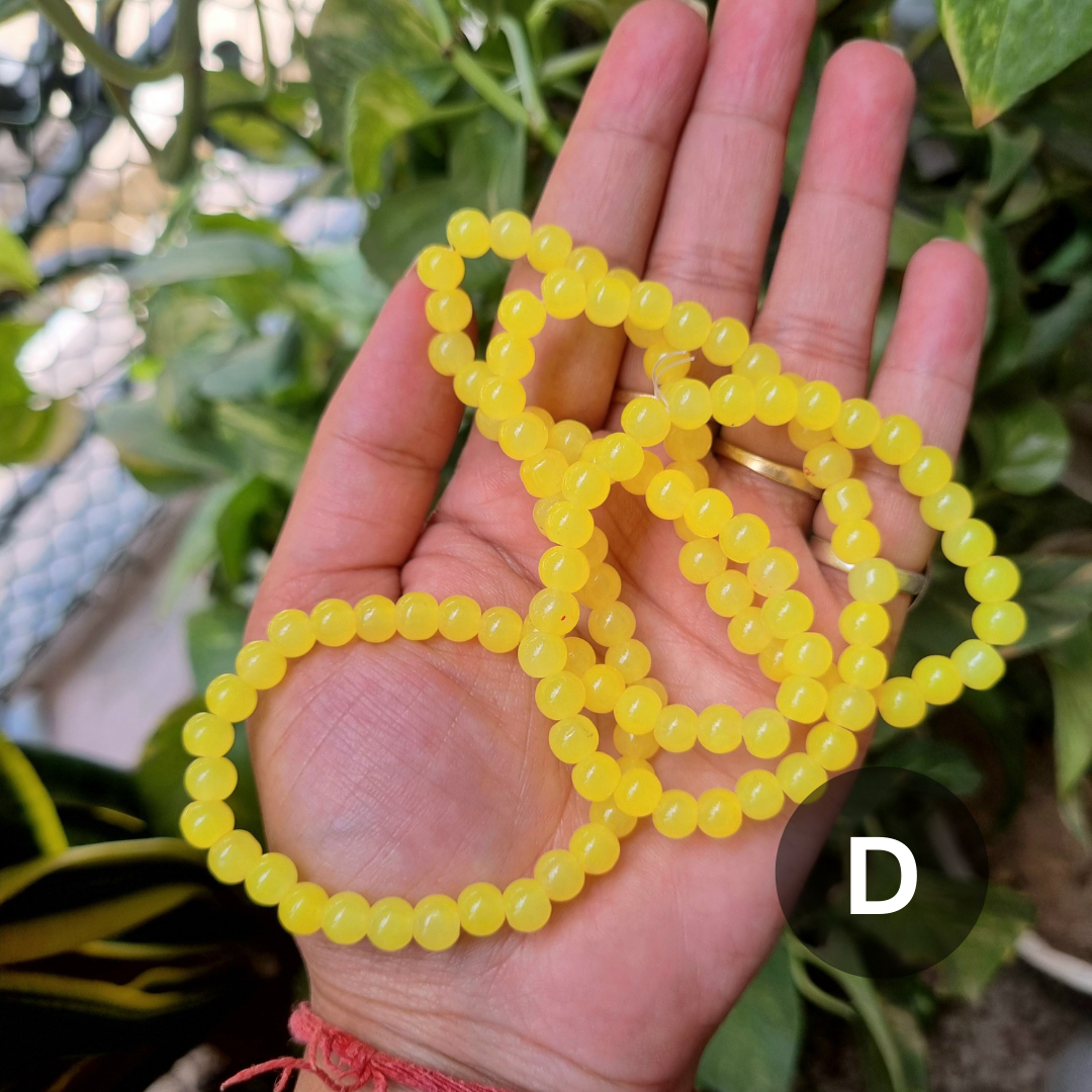 Plain Glass Beads (Size - 6mm)