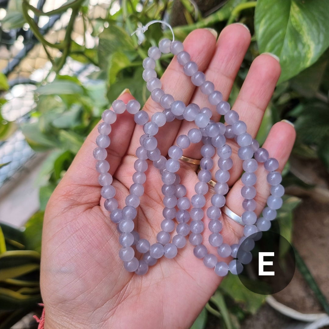 Plain Glass Beads (Size - 6mm)