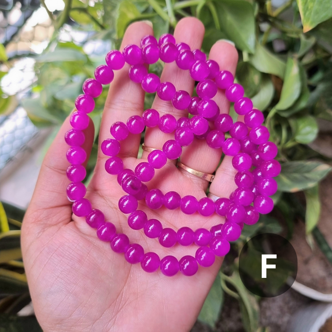 Plain Glass Beads (Size - 8mm)