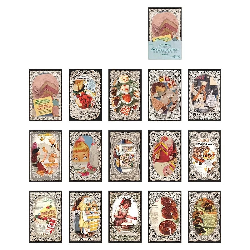 White Mist Lace Series (45 sheets) | Size - 70-110mm