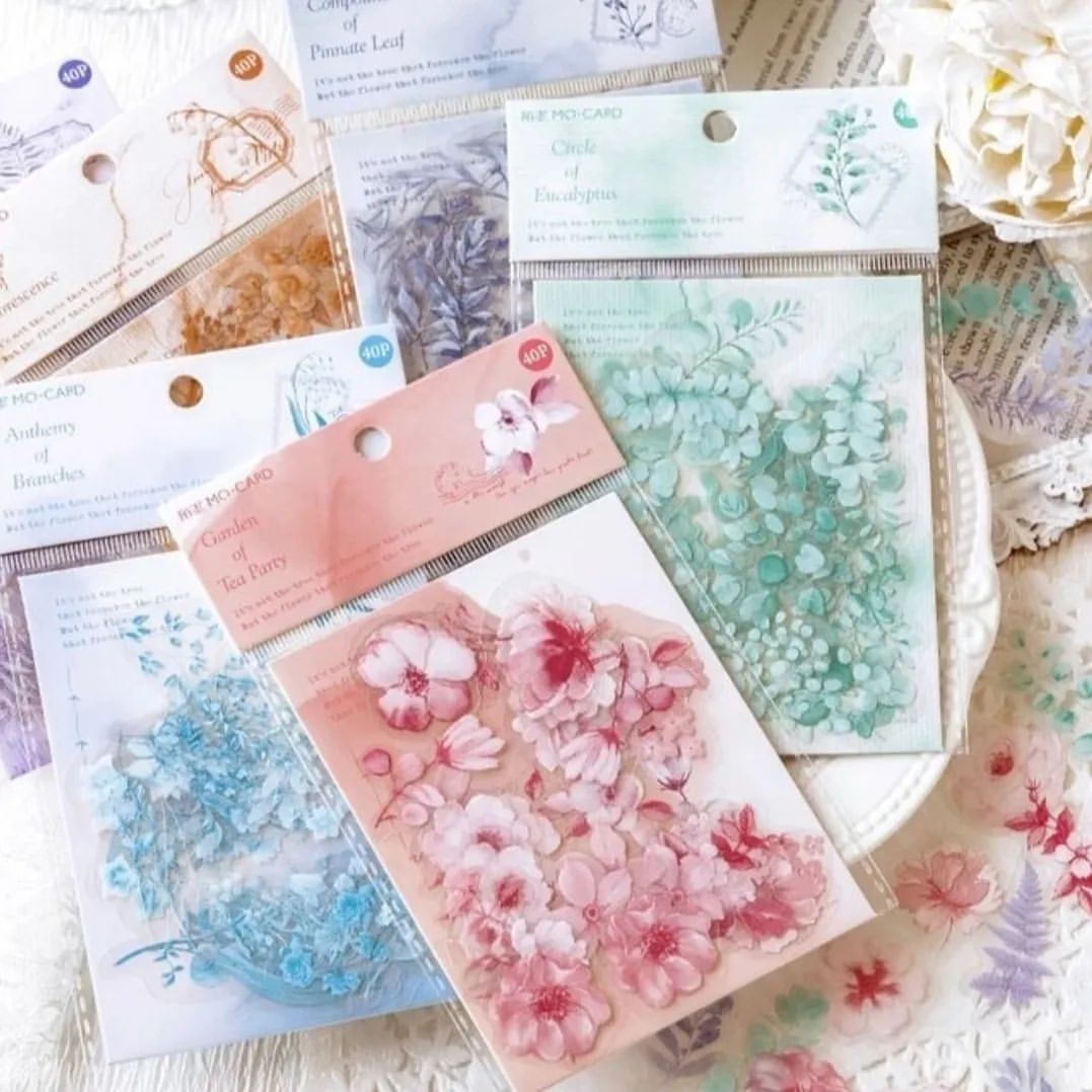 Retro Floral / Plant PET Sticker