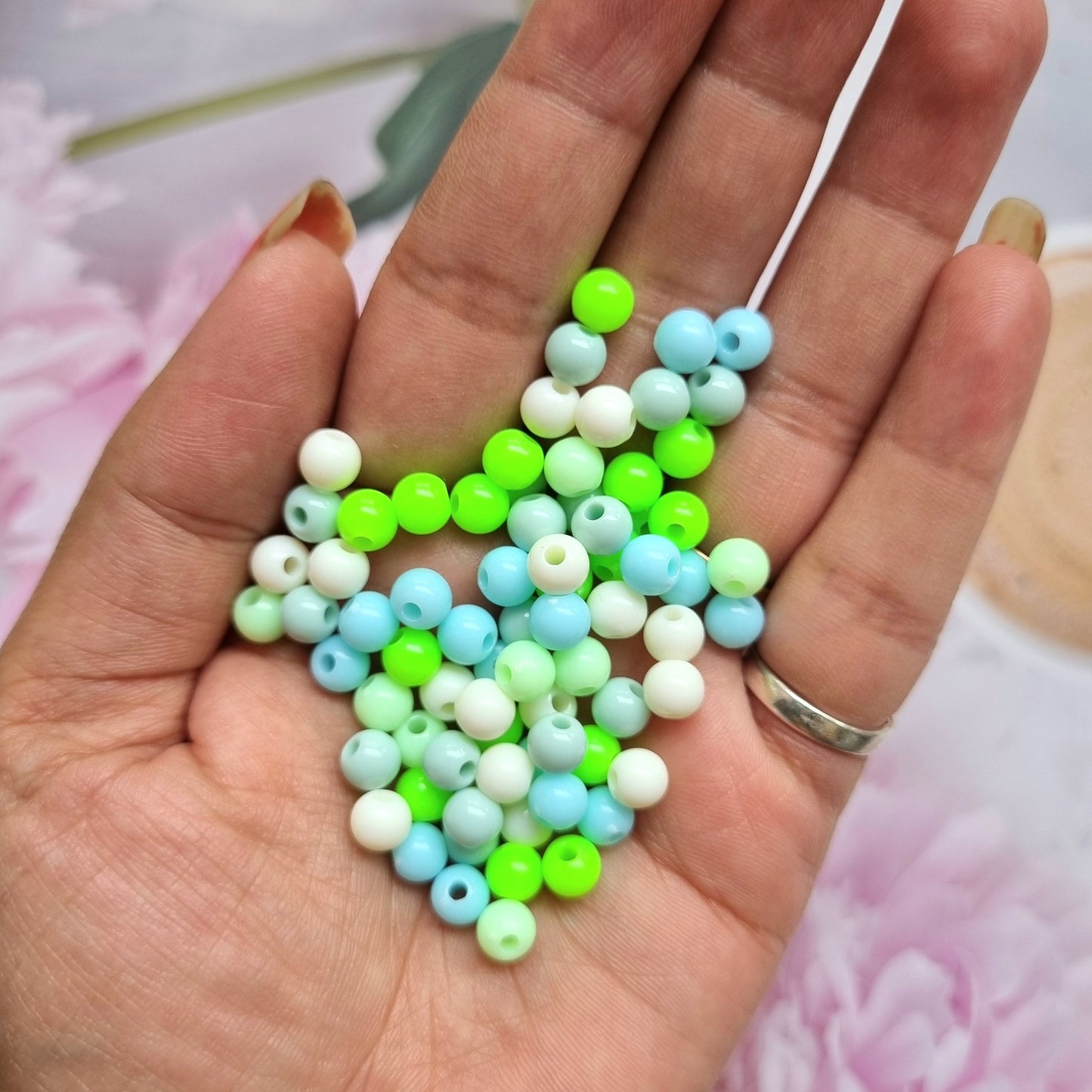Acrylic Mix Beads (Round)