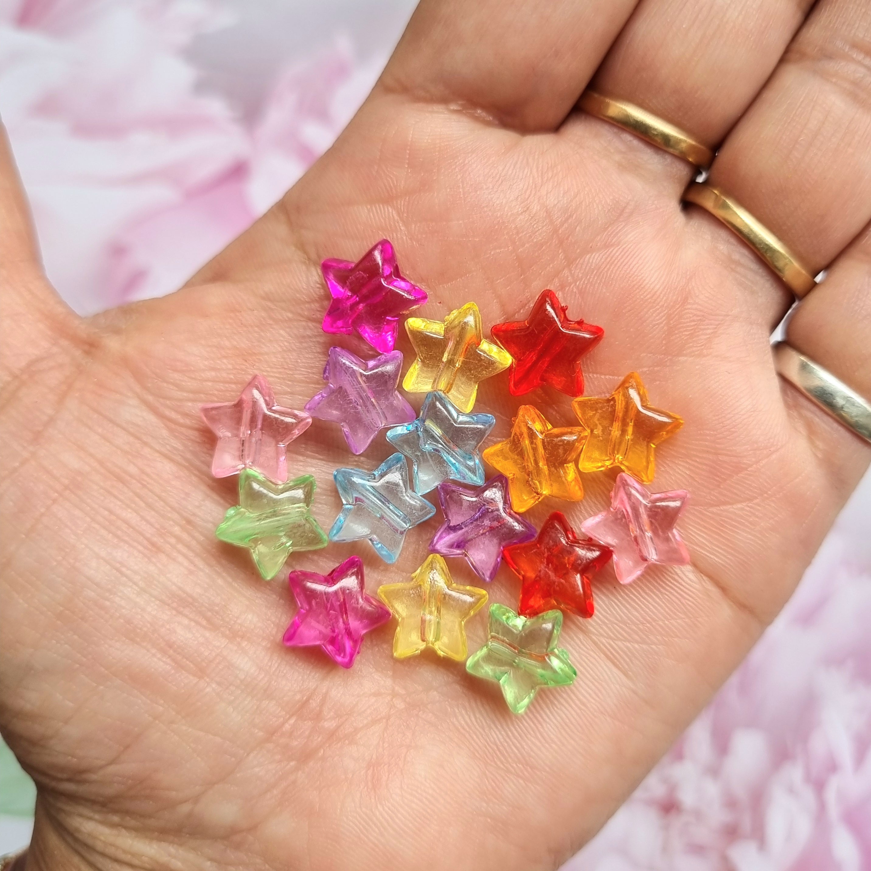 Acrylic Colourful Star Beads