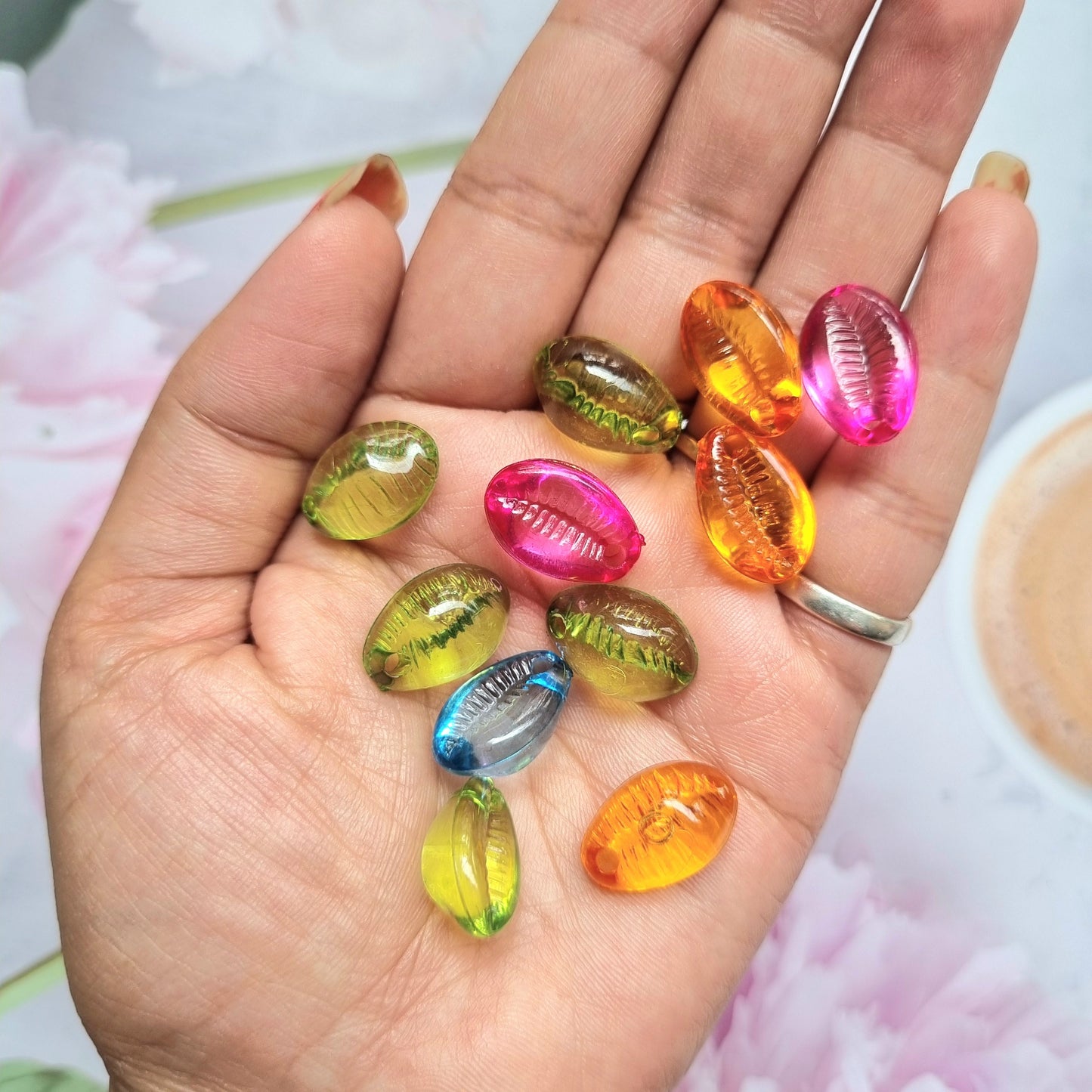Acrylic Cowry Beads