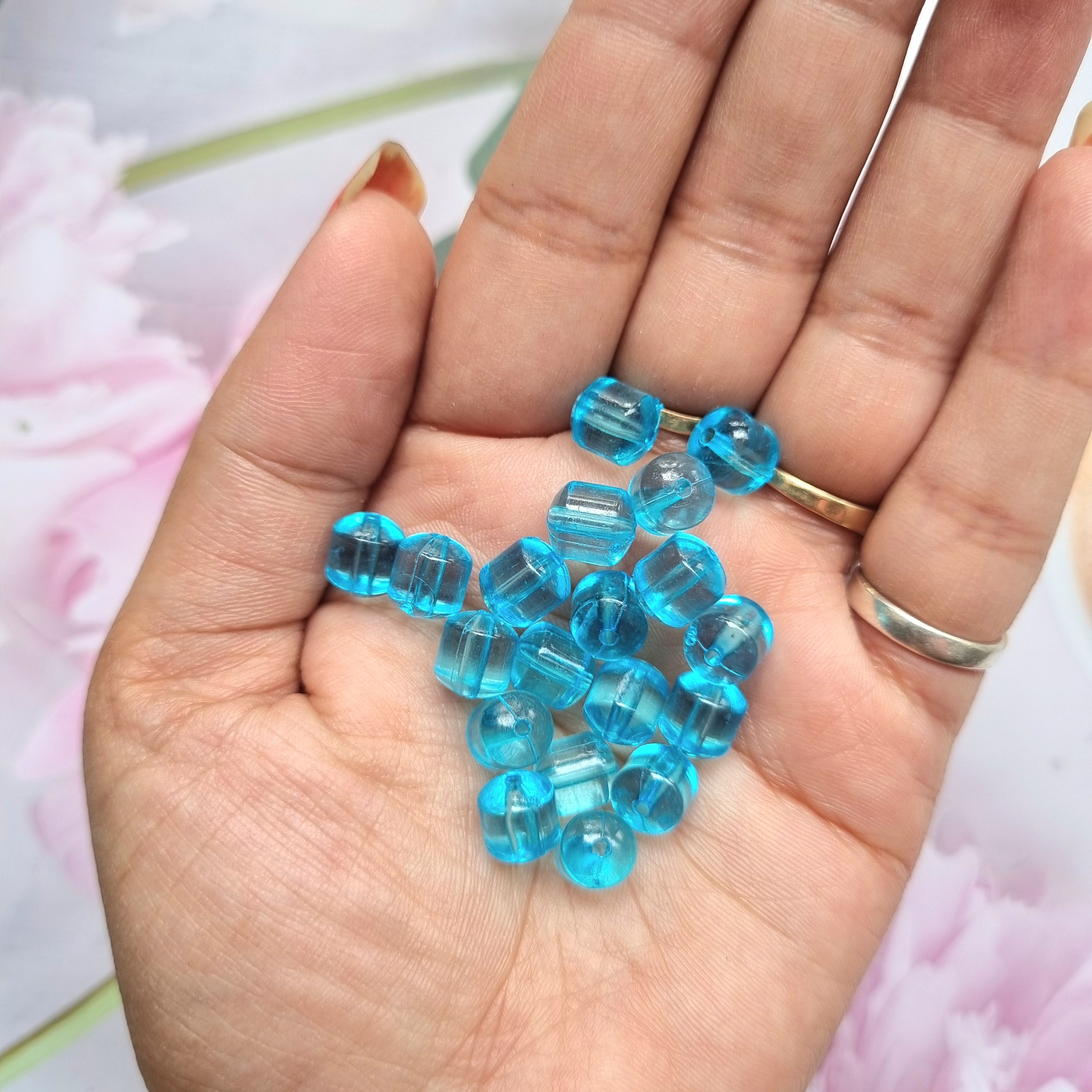 Acrylic Crystal Sky Blue Beads