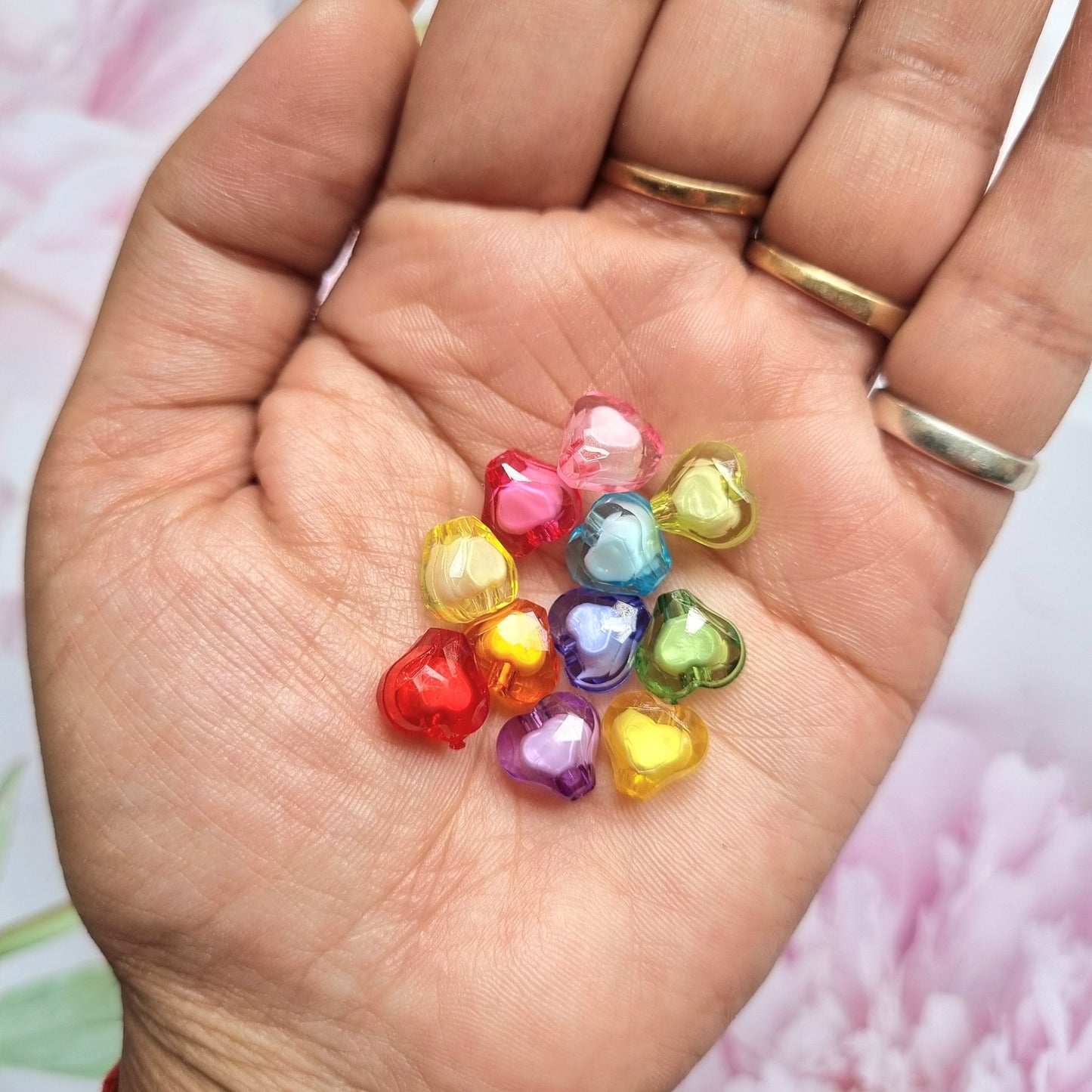 Acrylic Heart Beads 04