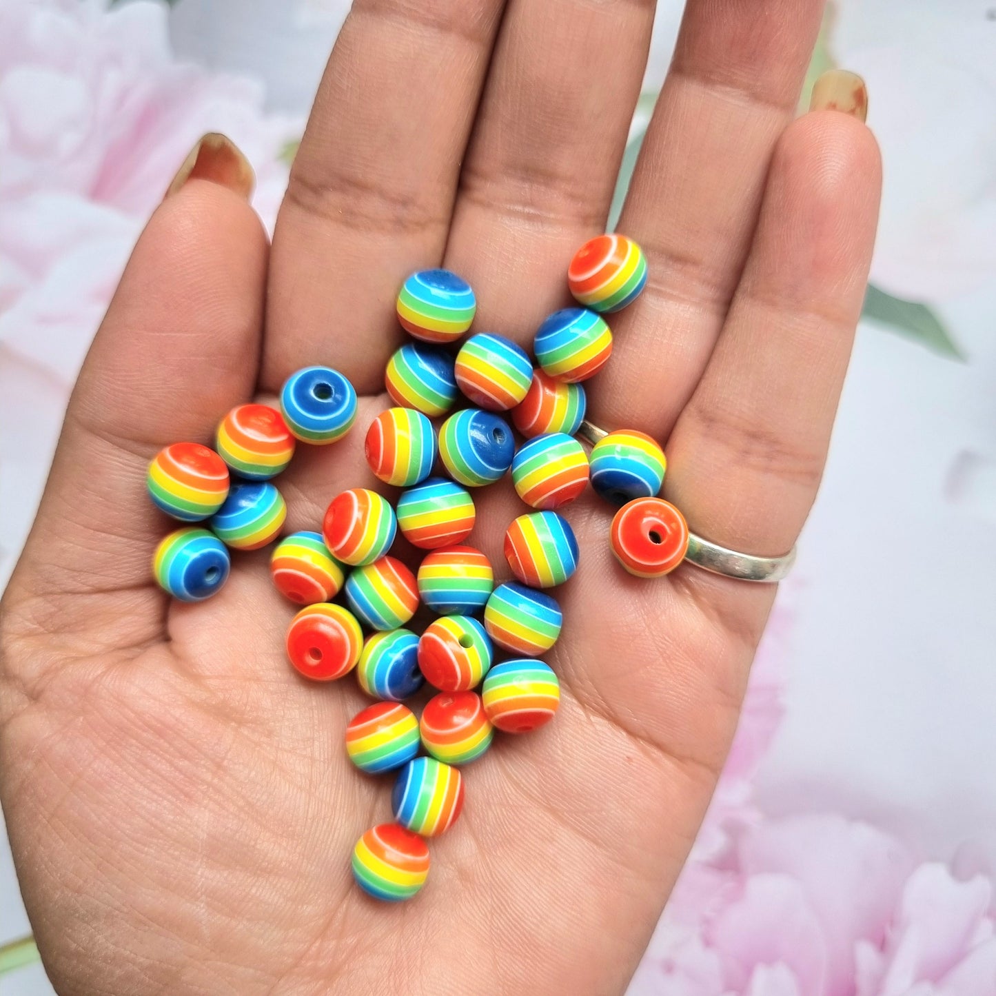 Acrylic Rainbow Beads
