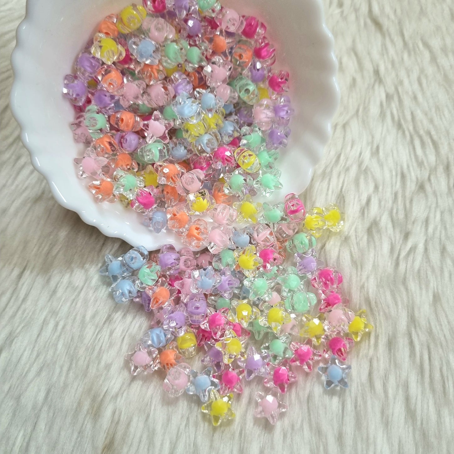 Acrylic Transparent Star Beads