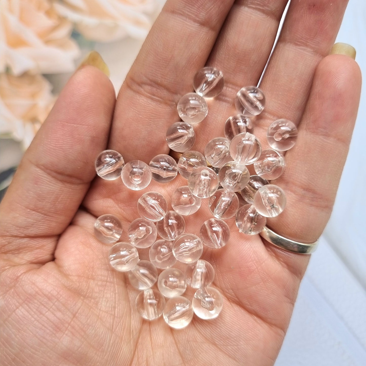 Acrylic Transparent Round Beads (8mm)