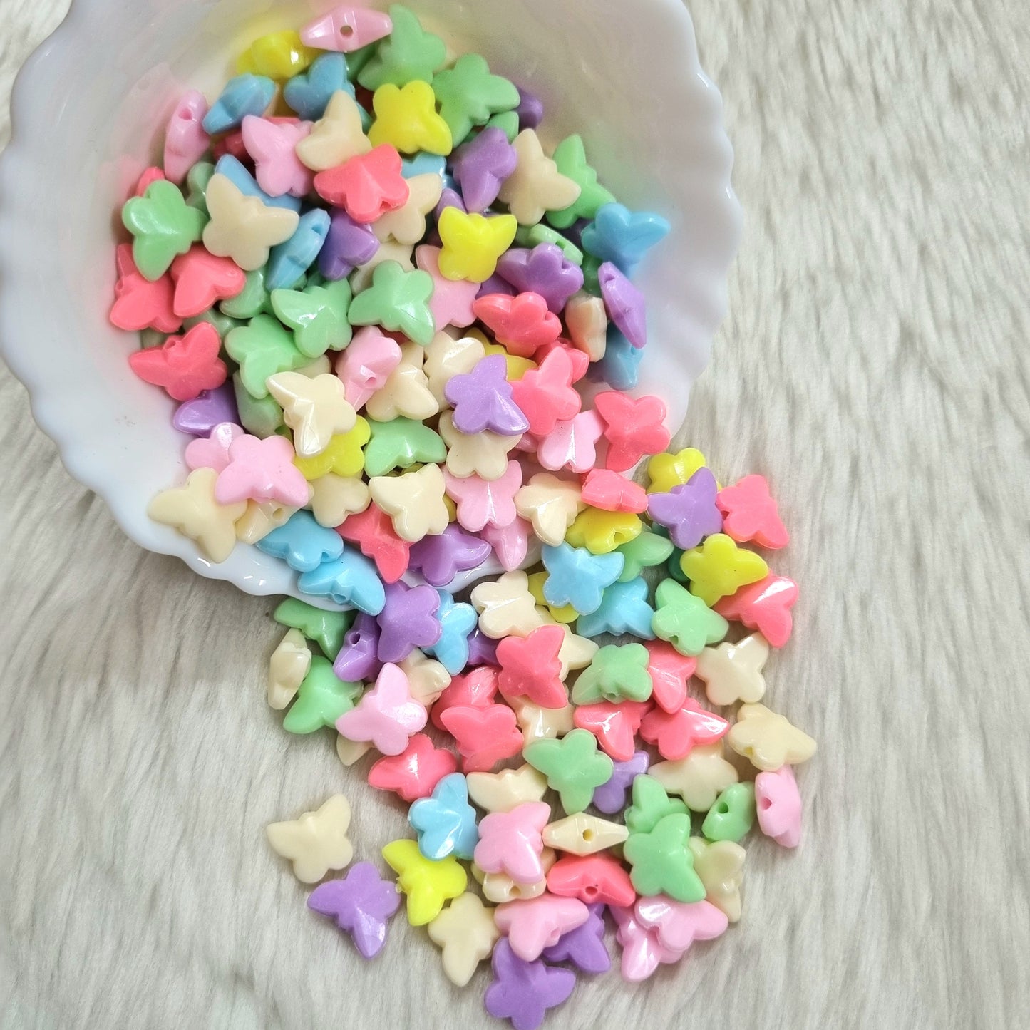 Acrylic Pastel Butterfly Beads