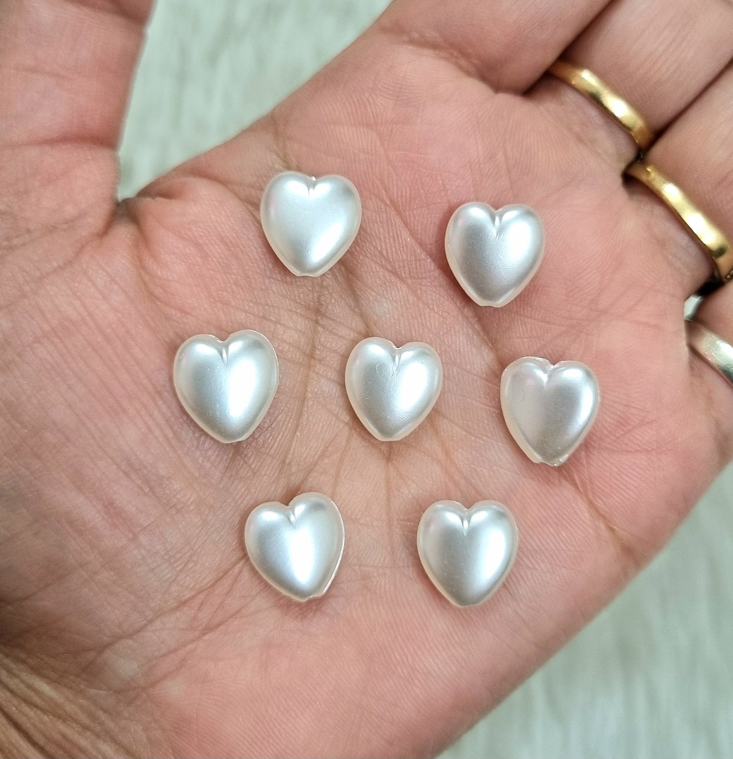 Acrylic Heart Beads