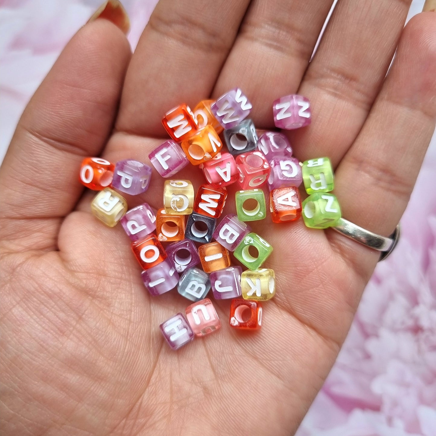 Acrylic Alphabet Beads 08