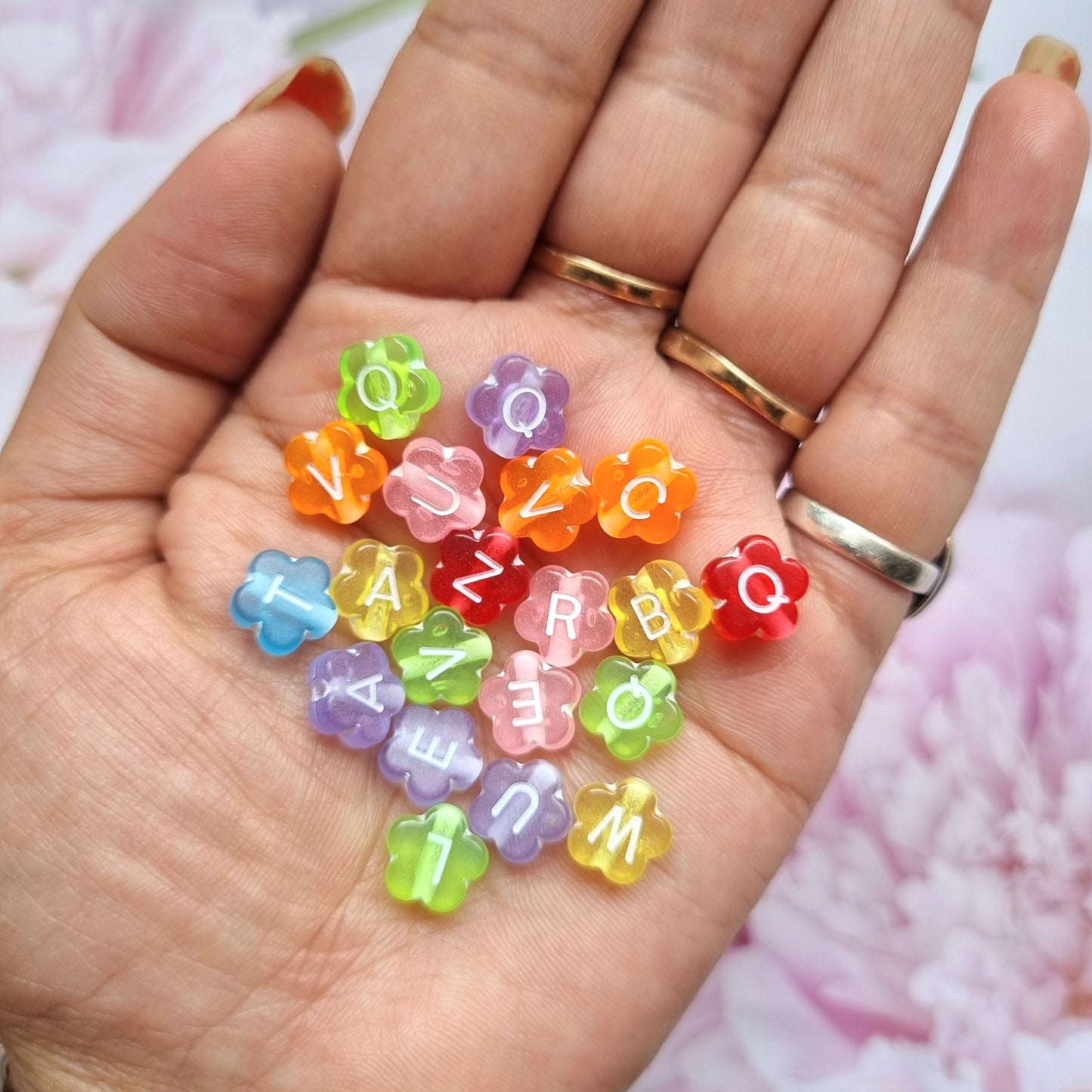 Acrylic Alphabet Beads 09