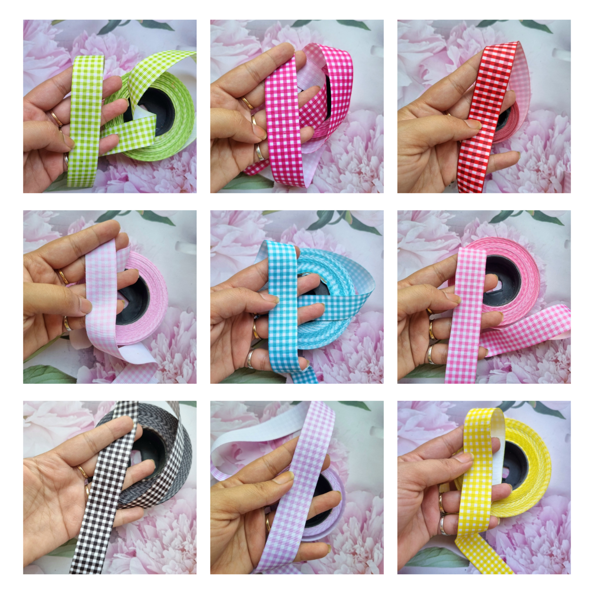 Gross Grain Ribbons (Gingham)
