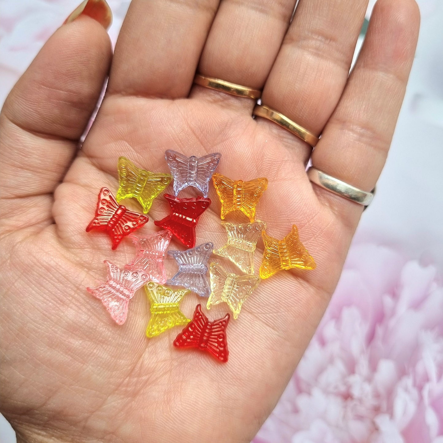 Acrylic Colourful Butterfly Beads 02