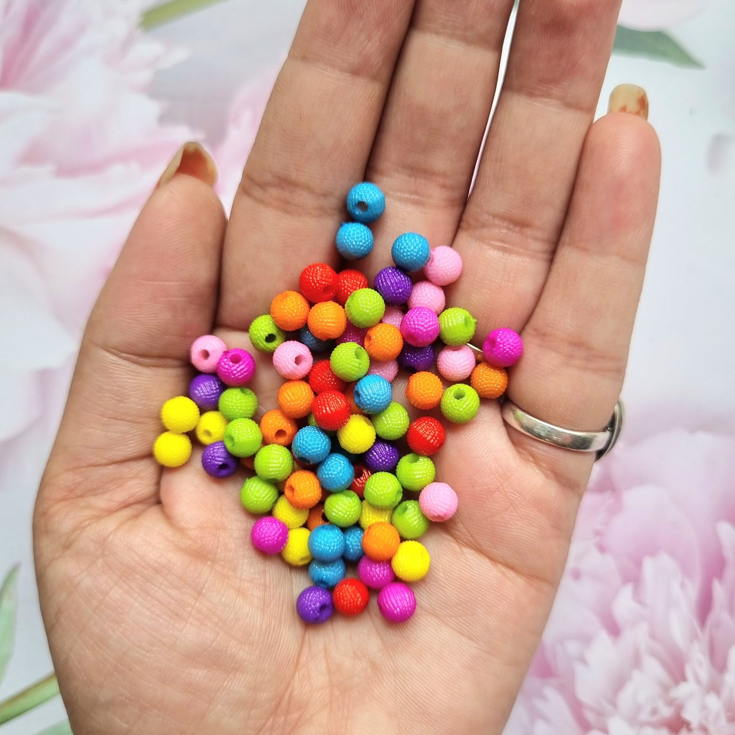 Acrylic Colourful Round Beads