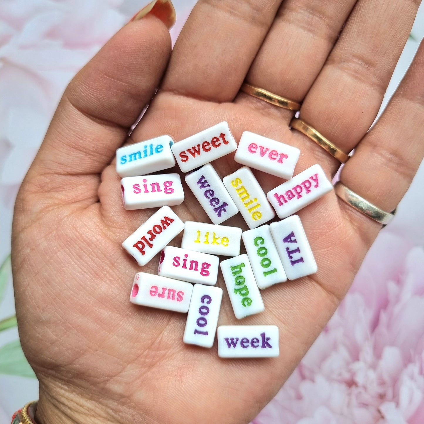 Acrylic Colourful Tile Beads 01