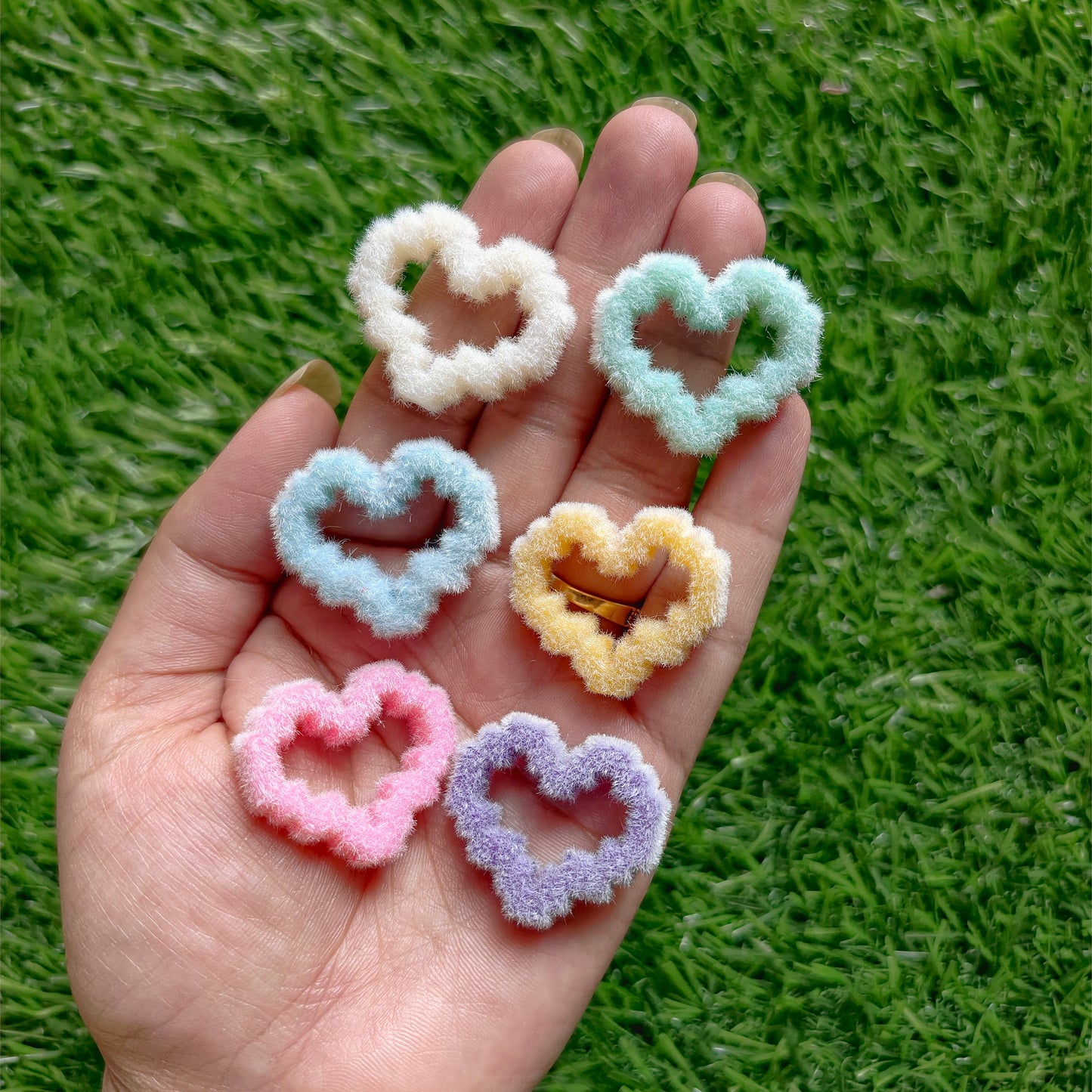 Flocky Pixel Heart Beads