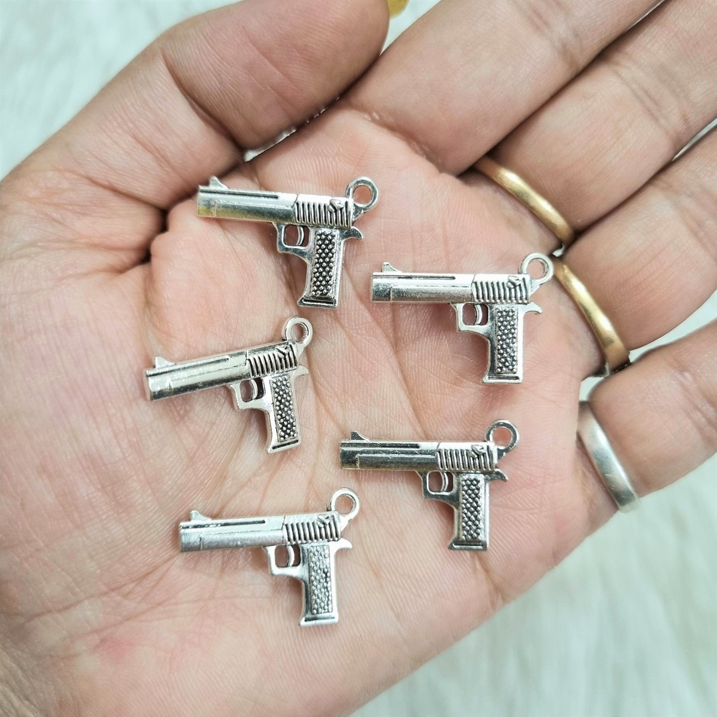 Metal Charms - Gun