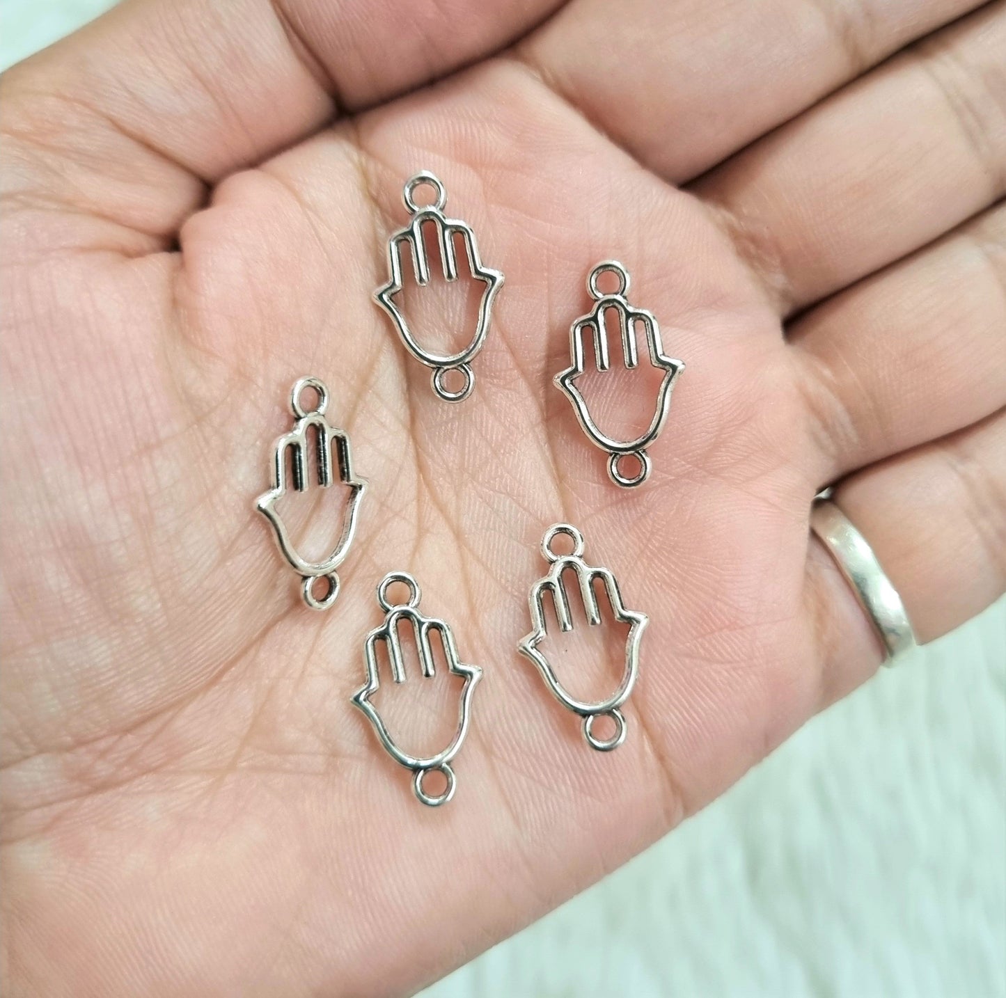 Metal Charms - Hamsa Ring